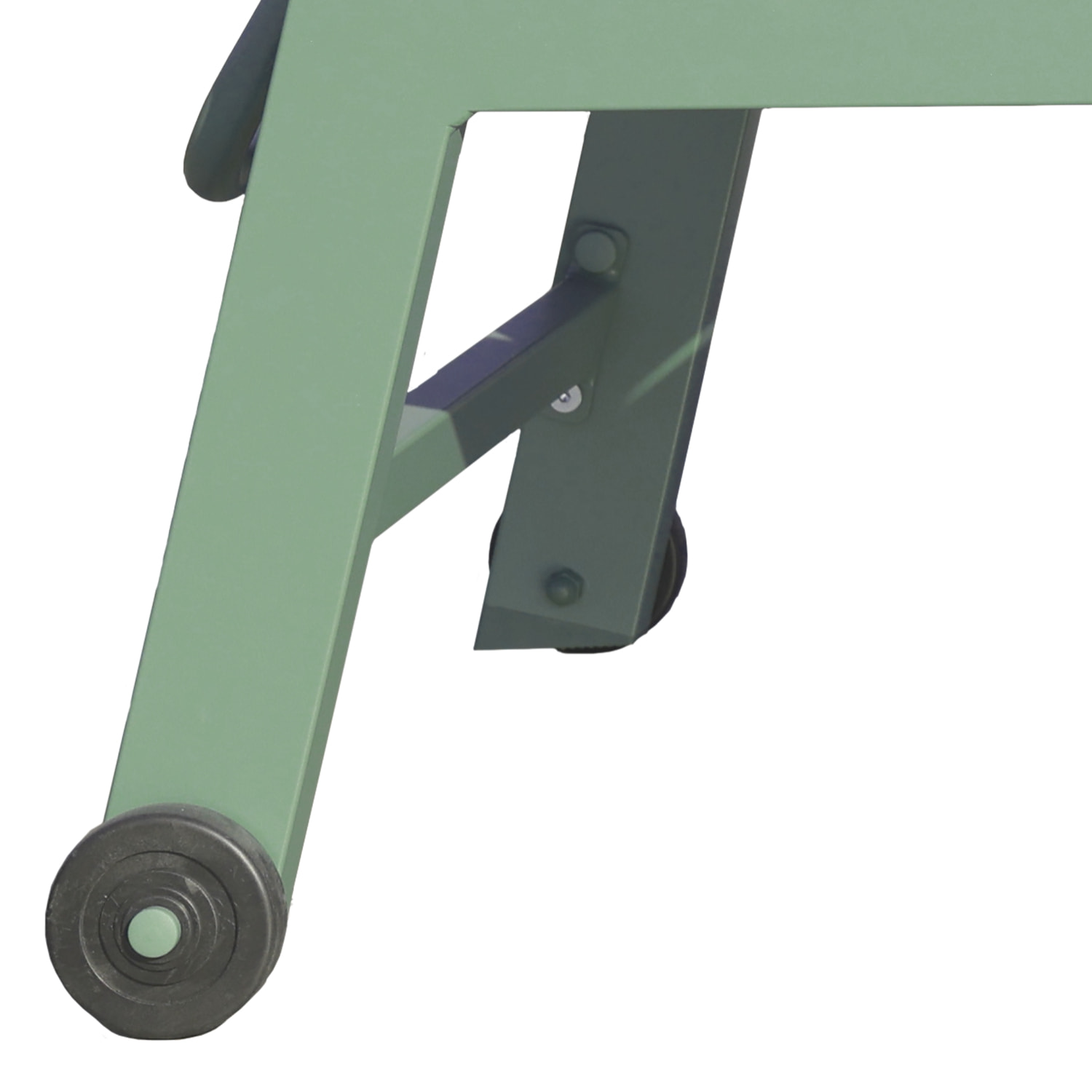 Set bain de soleil et table d'appoint BARBADOS en textilène vert sauge - aluminium vert sauge