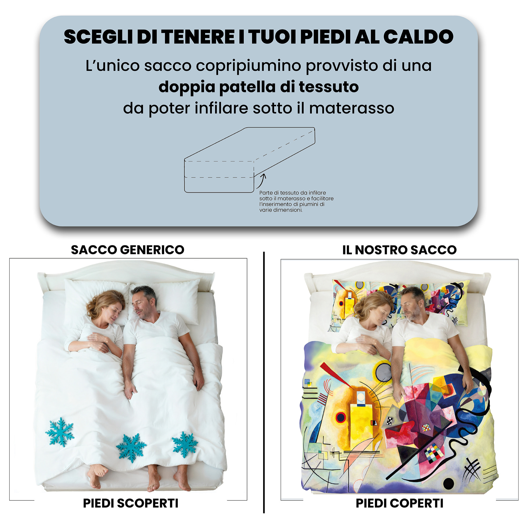 PARURE COPRIPIUMINO ARTE, STAMPA DIGITALE, 100% MICROFIBRA - MATRIMONIALE