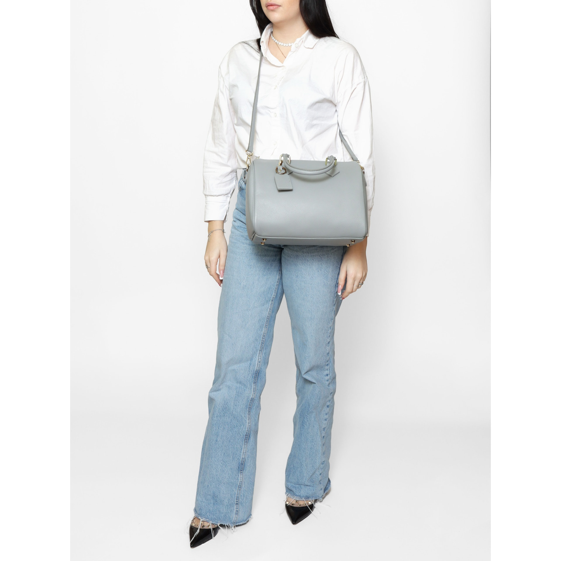 Borsa a bauletto da donna - Modello Aralia - 100% pelle - 30.0 x 23.0 x 18.0 cm