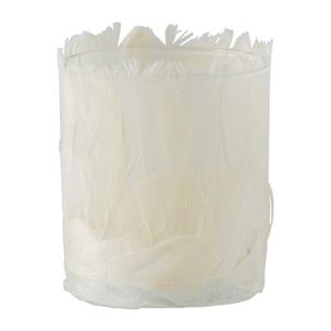 J-Line photophore Plumes - verre - crème - small - 4 pcs