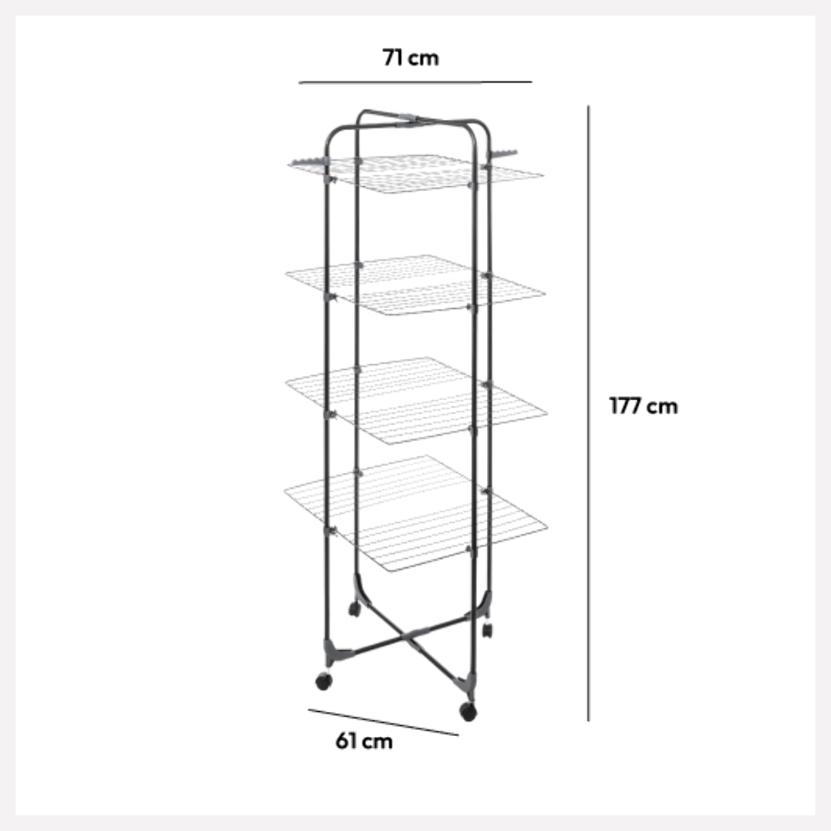 Étendoir à linge pliant tour 40m Mojave