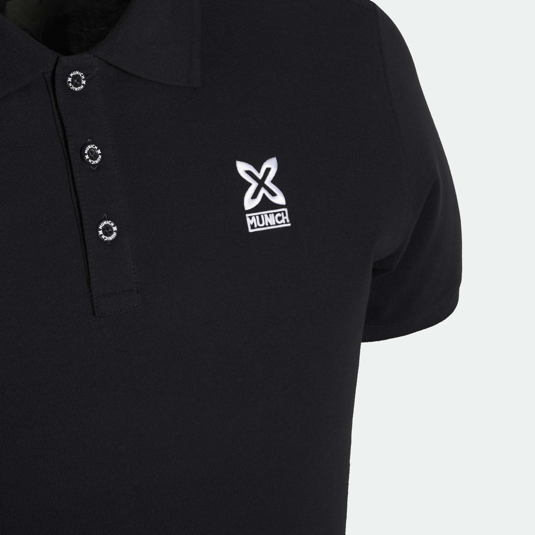Polo MUNICH de algodón negro