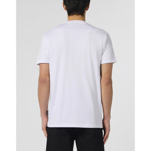 PHILIPP PLEIN Round Neck T-Shirt Chest Embroidery Skull