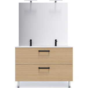 Meuble salle de bain double vasque 2 tiroirs - CHELSEA