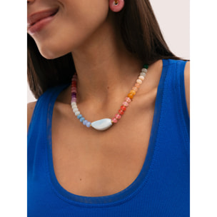 Collana Gummy Stones Acciao Placcato Oro