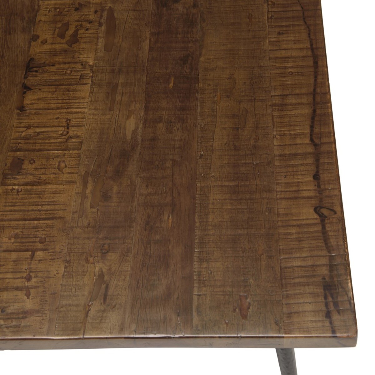 KIARA - Table basse rect. 135x70cm bois recyclé pieds métal