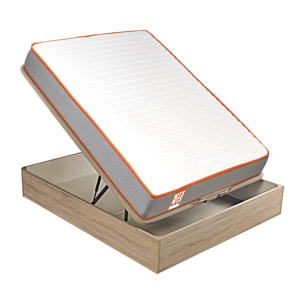 Colchón Muelles Ensacados y Viscoelástico + Canapé Abatible Gran Capacidad Natural Entrega, Montaje y Retirada usado incluido Pack FUNK · WHAT THE SLEEP
