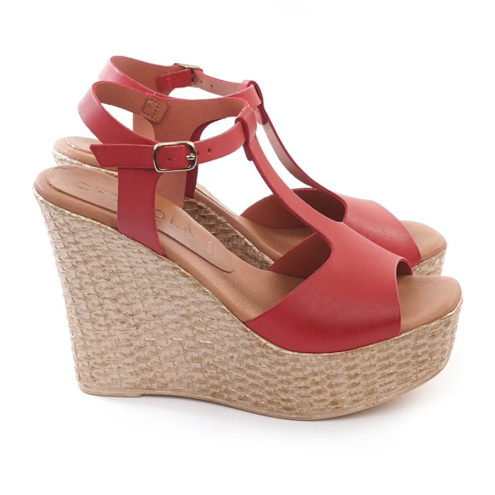 SANDALO ZEPPA T-BAR CHOCOLA' ROSSO
