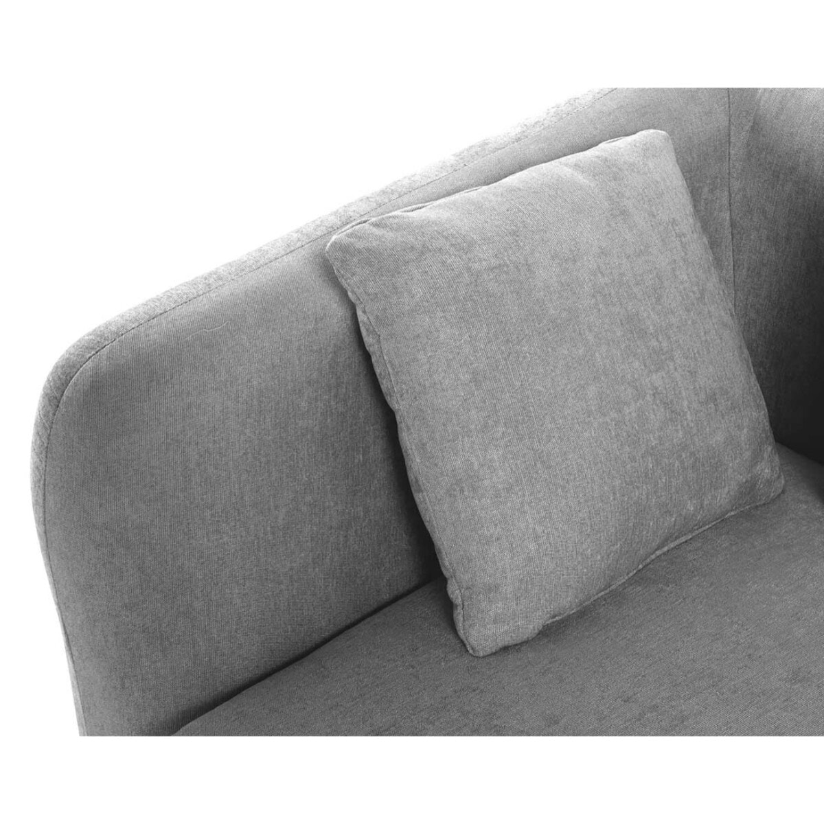 Ikare - module d'assise d'angle gauche - en tissu - Gris clair