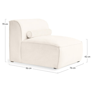 Felix - module d'assise en tissu texturé - Gris foncé