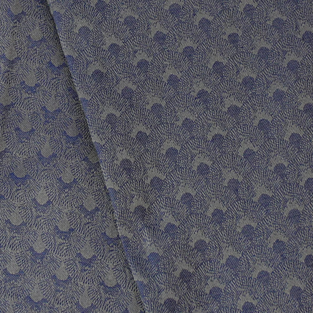 Lot de 2 mouchoirs pur coton motif jacquard bleu Paon bleu lago