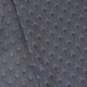Lot de 2 mouchoirs pur coton motif jacquard bleu Paon bleu lago
