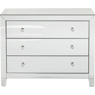 Commode Luxury argent 3 tiroirs Kare Design