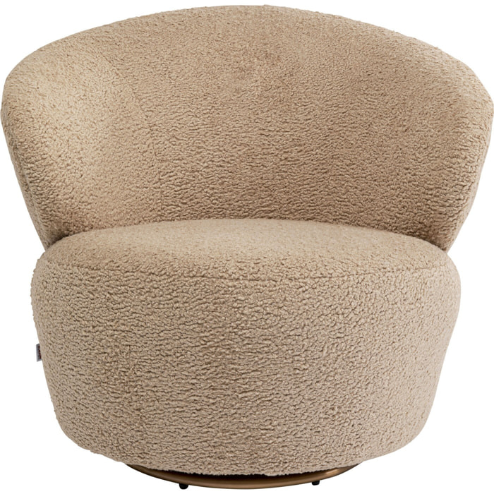 Fauteuil pivotant Carella taupe Kare Design