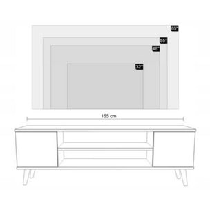 Mobile porta TV Focus in rovere artisan con gambe in faggio