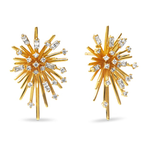 Pendientes Nit del Foc Baño Oro