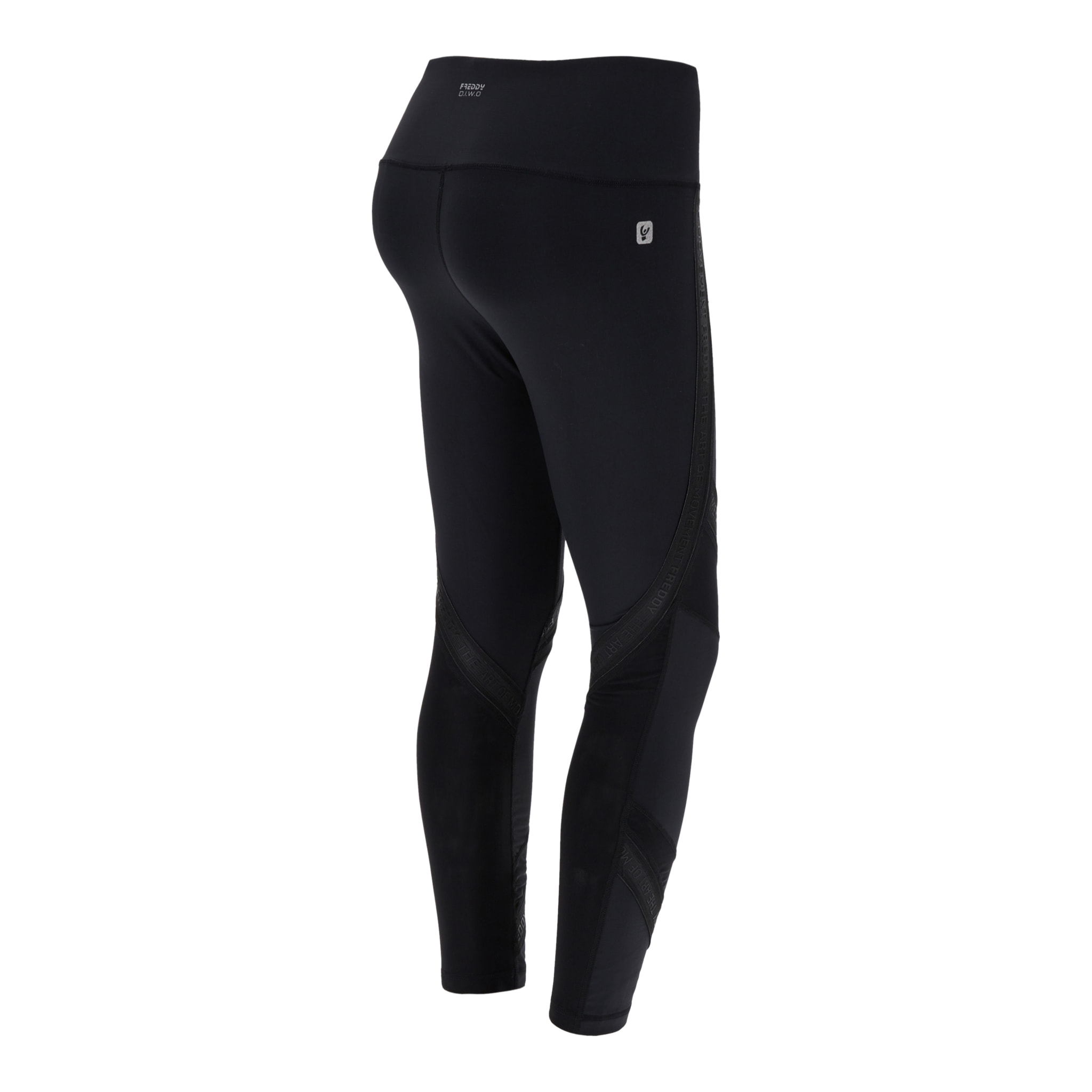 Leggings SuperFit 7/8 con nastro logato e inserti in mesh