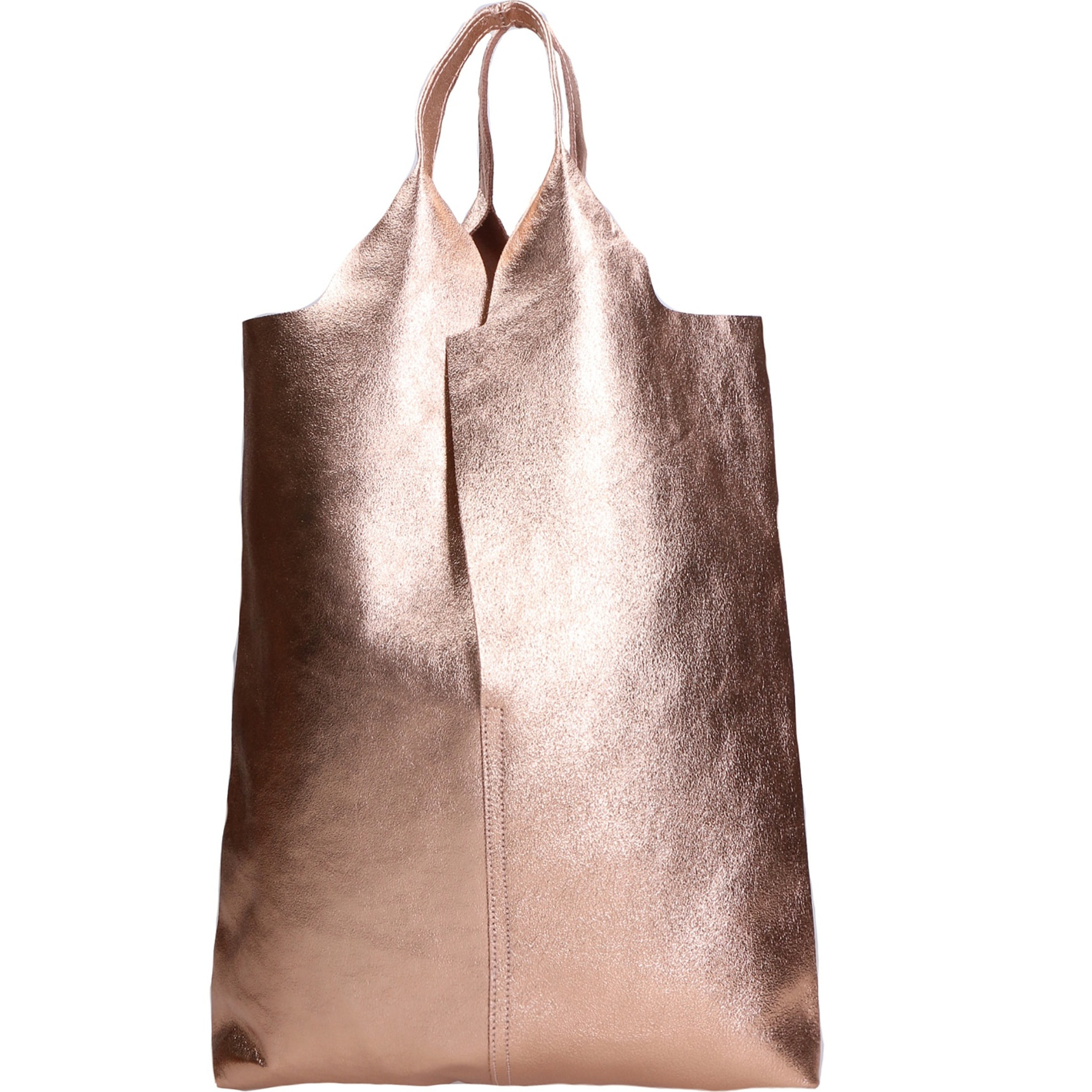 Borsa a spalla da donna - Modello Argenta - Pelle laminata - 44.0 x 38.0 x 3.0 cm