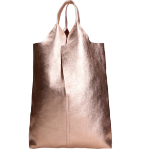 Borsa a spalla da donna - Modello Argenta - Pelle laminata - 44.0 x 38.0 x 3.0 cm
