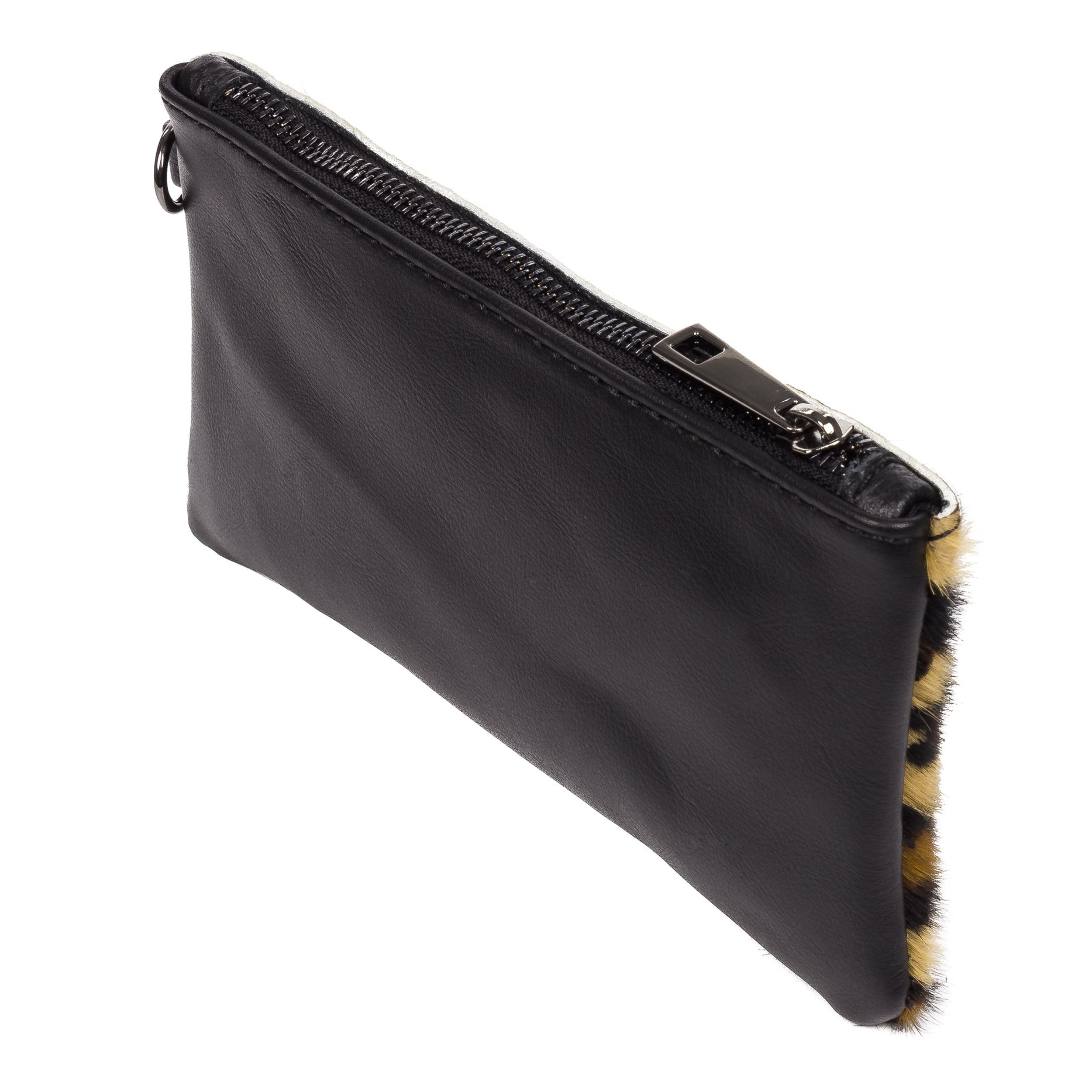 Fiorella Bolso de mano Mujer.Piel auténtica Sauvage Cavallino Leopardo Grande