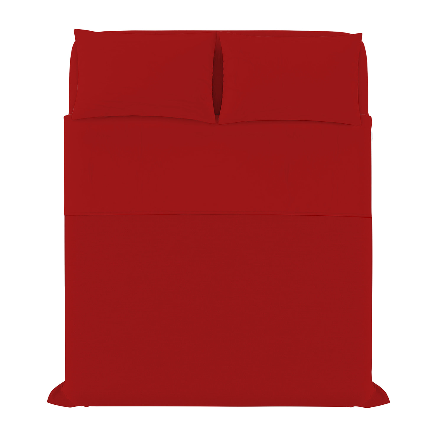 COMPLETO LETTO ELEGANT, 100% Microfibra, No Stiro - ROSSO