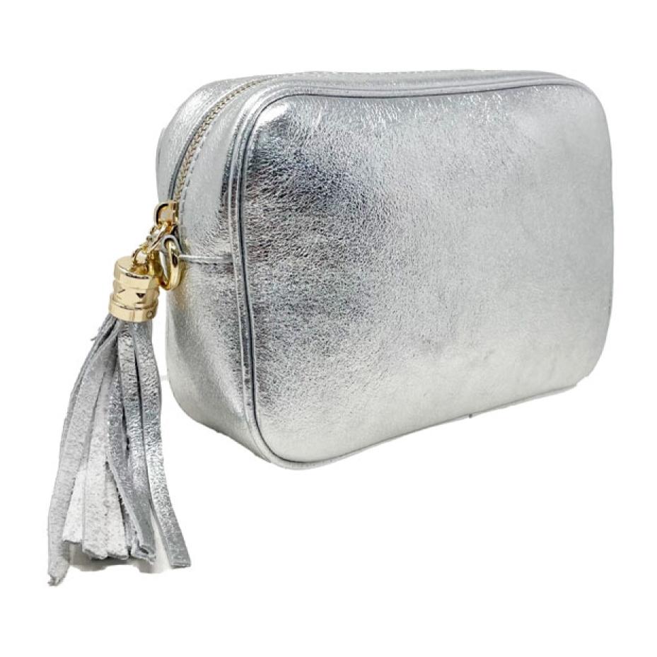 Chicca Borse Tracollina Clutch Argento