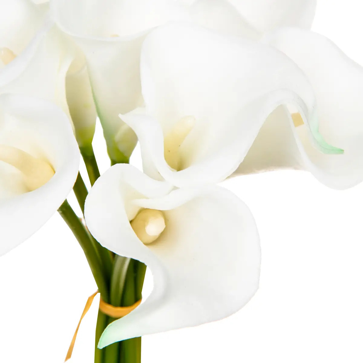 Bouquet de 8 arums artificiels blanc H36cm