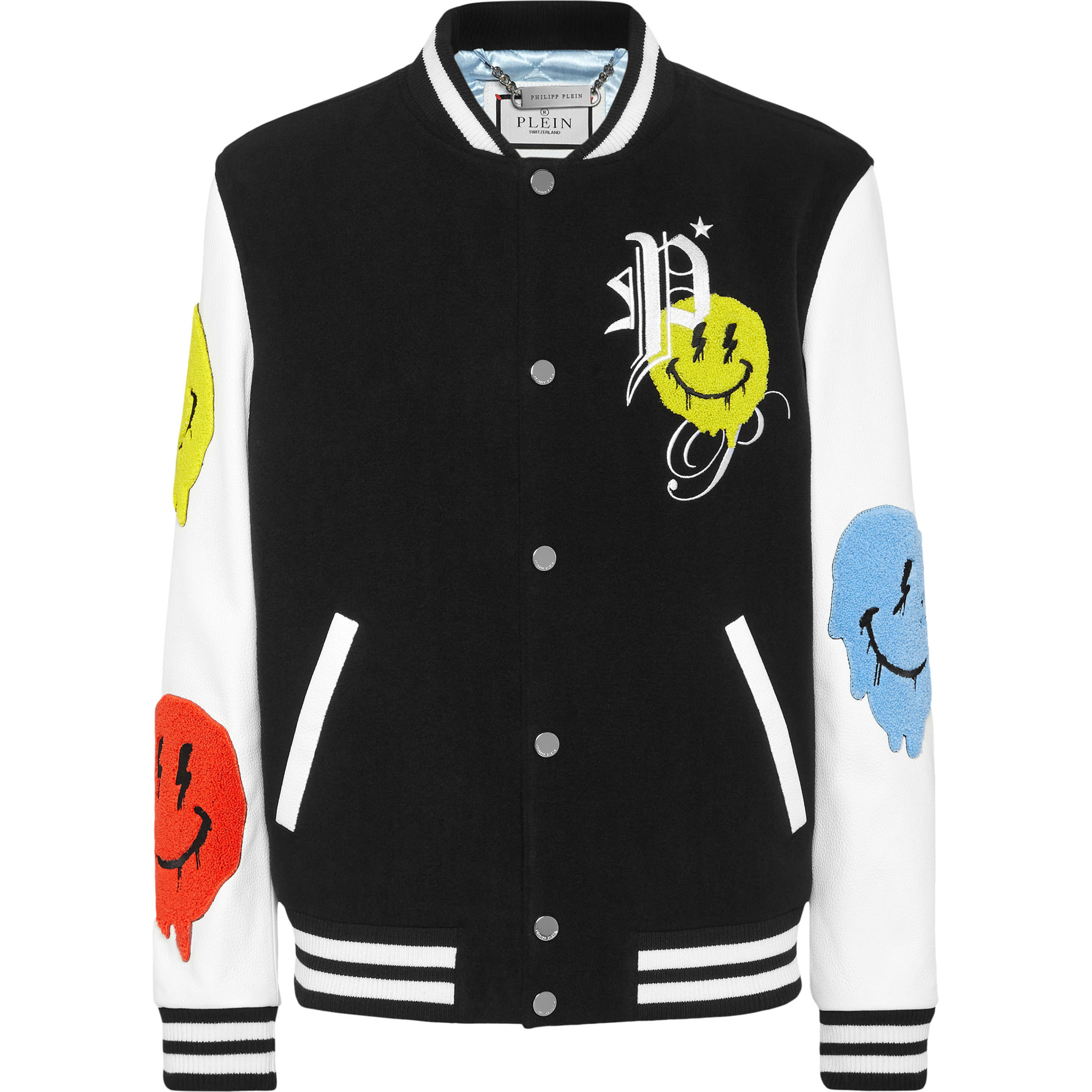 PHILIPP PLEIN Leather Bomber SMILE