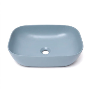 Vasque à poser 45,5 x 32,5 cm - bleu foncé mat - sans trop-plein - SAT Infinitio