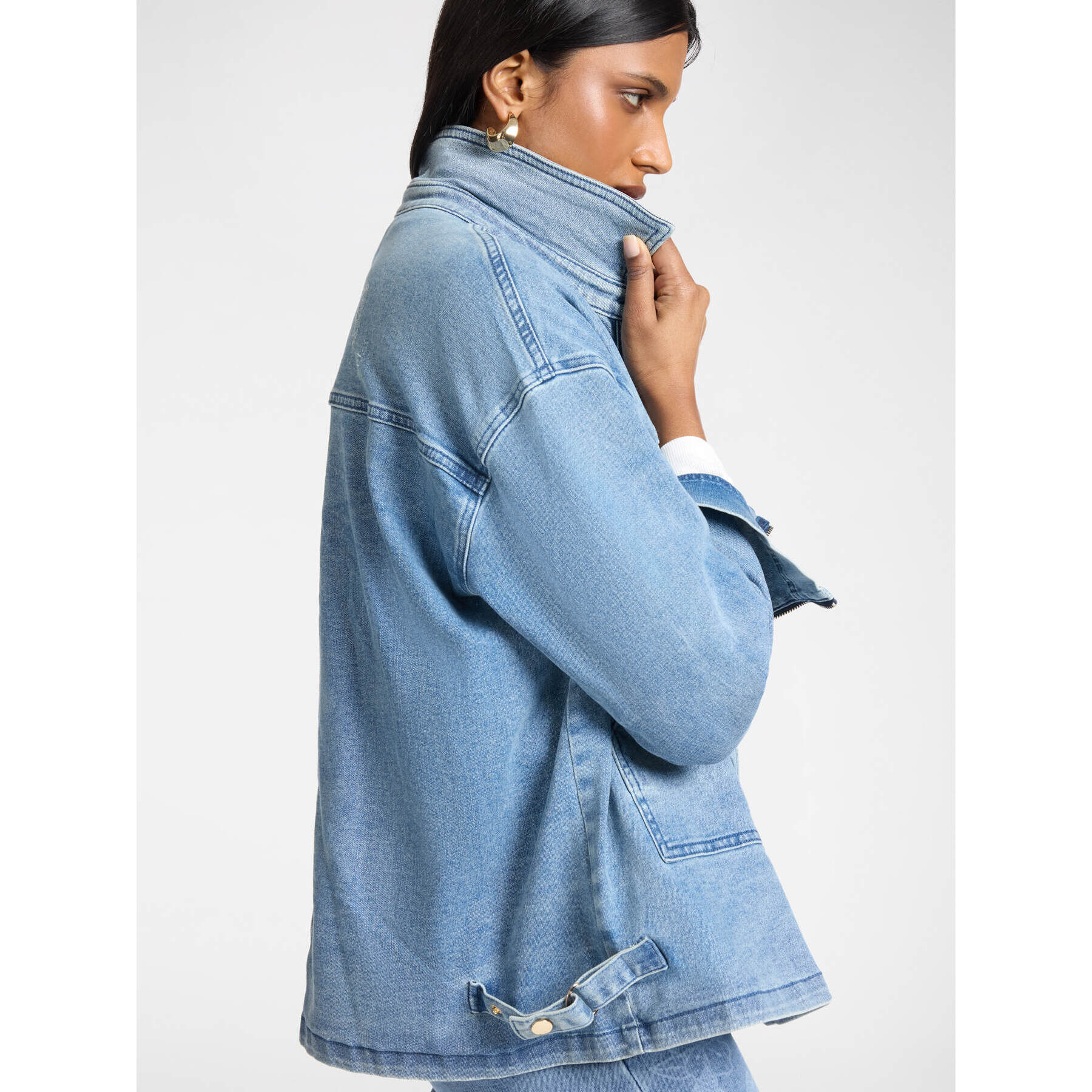 Elena Mirò - Chaqueta de denim stone washed - Light - blue
