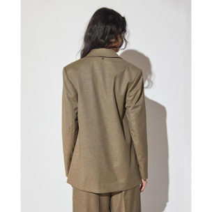 Tessuto lurex pied de poule americano con applicazioni