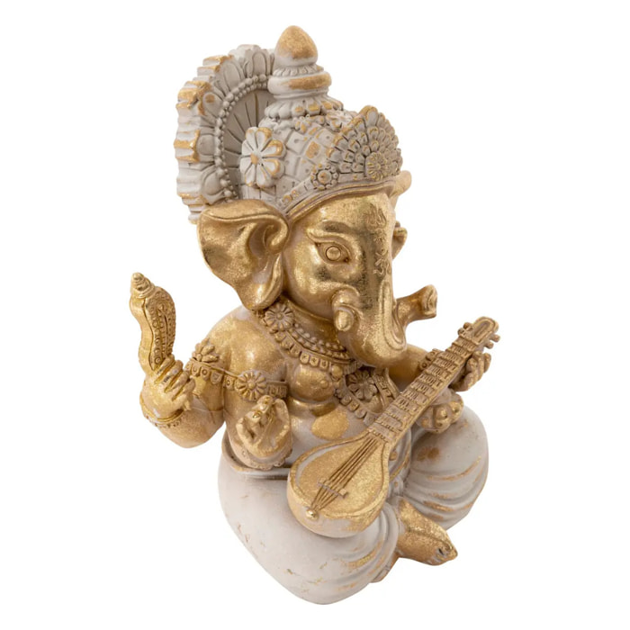Statue Ganesh déco Shanti H.13cm résine assorti