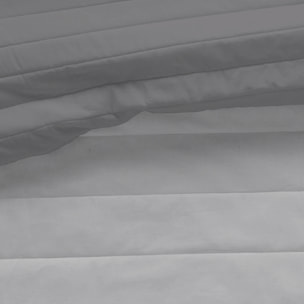 Icehome - Colcha Bouti - Lisa - Reversible - 100% Microfibra - 70 gr/m² - Gris/Gris Claro