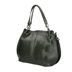 Borsa a spalla da donna In Vera pelle Made in Italy 38x30x12 cm