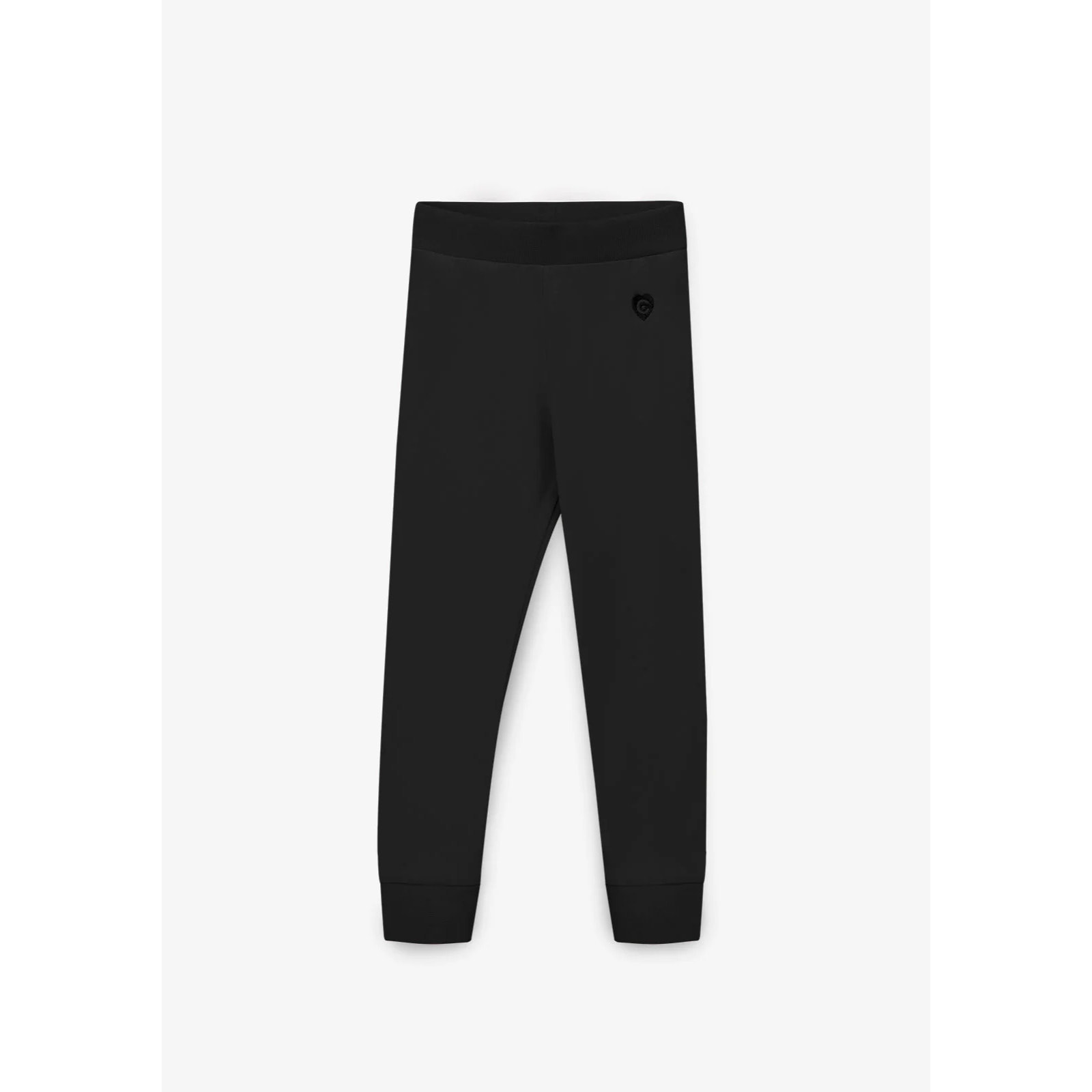 Joggers de punto negros de niña