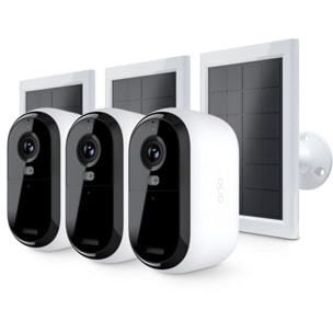 Caméra de surveillance ARLO 3 caméras Essential 2K+3 Panneaux sol.