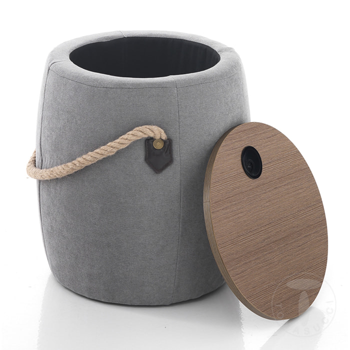 Tomasucci Pouf conteneur BARRIL GREY Gris