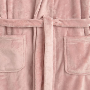 Bata tejido polar Cosal color rosa Poliéster