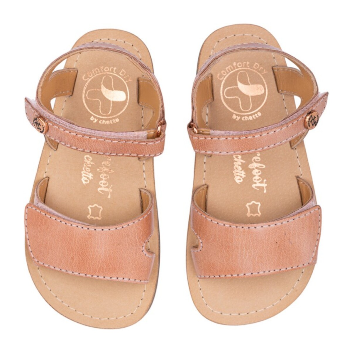 SANDALIA BAREFOOT PIEL CHETTO ESTILO CLÁSICO ROSA