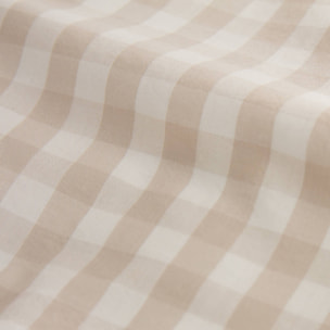 Funda nórdica algodón cuadros Kimcuad color gris piedra