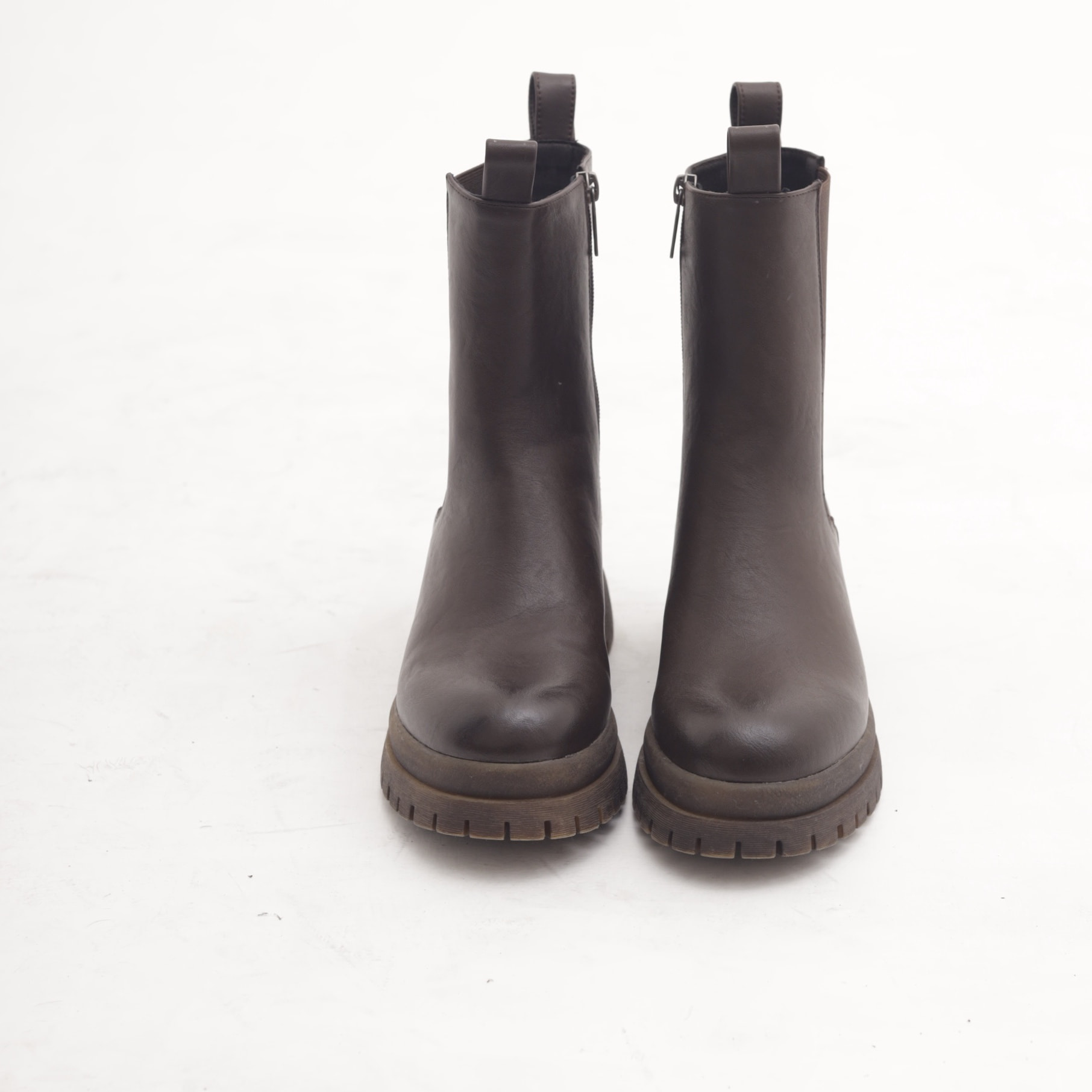 STIVALETTO ELASTICO E ZIP TESTA DI MORO