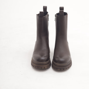 STIVALETTO ELASTICO E ZIP TESTA DI MORO