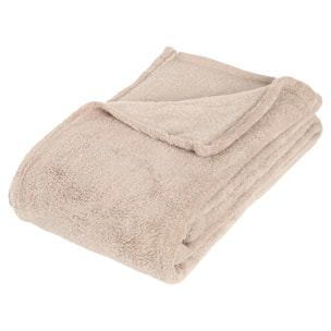 Plaid "Kiesa" microfibre beige 130x180cm
