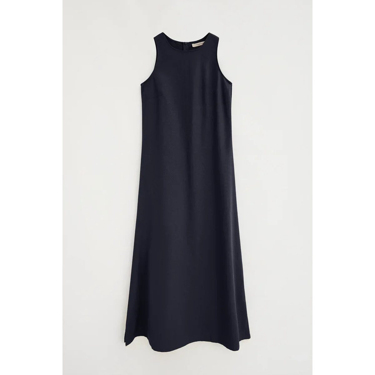 Vestido cotolino azul marino sin mangas con logo Polo Club