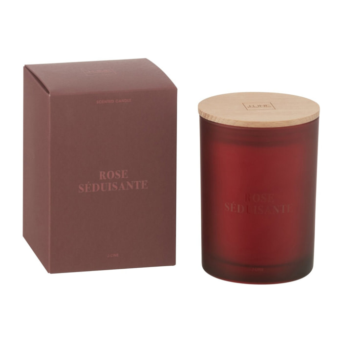 J-Line bougie parfumée Accords Essentiels - Rose Séduisante - rouge - 38H