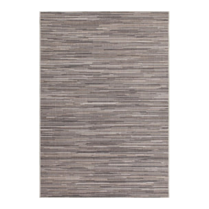 tapis salle à manger 200x290 tissé beige et marron rectangle motif faux uni