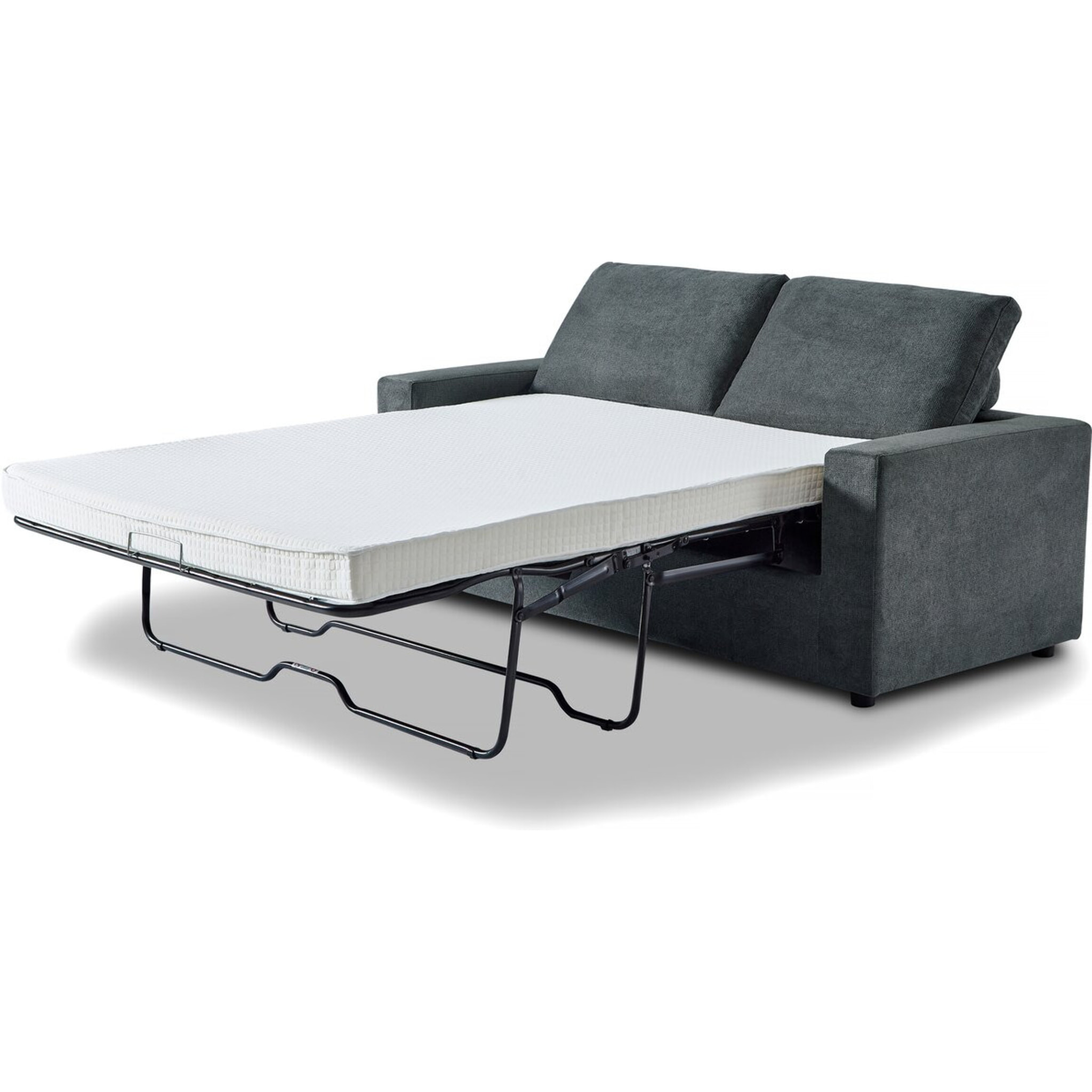 Canapé convertible express en tissu "Elena" - 3 places - Couchage 140 cm - Gris