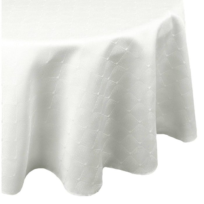 Nappe ronde extérieure esprit bord de mer - Ecru
