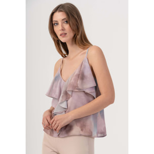 Kocca - Pantaloni eleganti stile minimal Donna, Fantasia, Scollo ampio
