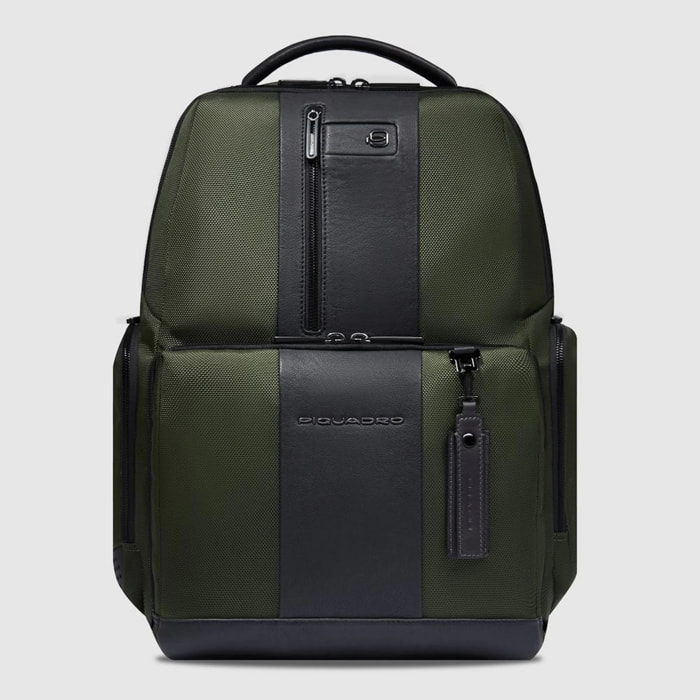 Piquadro Zaino porta pc 15,6 in tessuto riciclato